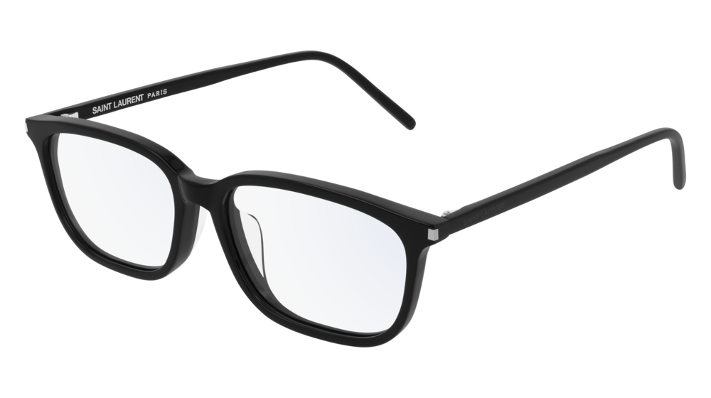 Saint Laurent Optical Frame Unisex Black Black Transparent