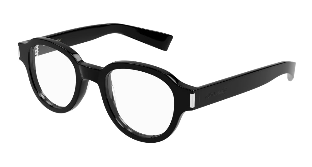 Saint Laurent Optical Frame Unisex Black Black Transparent