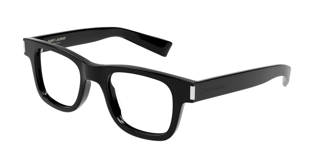 Saint Laurent Optical Frame Unisex Black Black Transparent