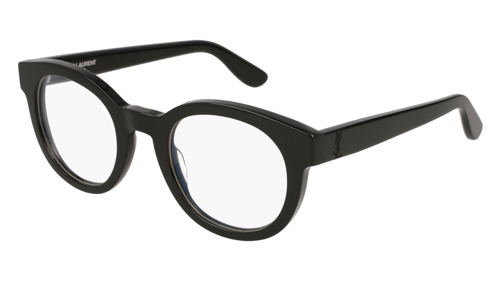 Saint Laurent Optical Frame Unisex Black Black Transparent