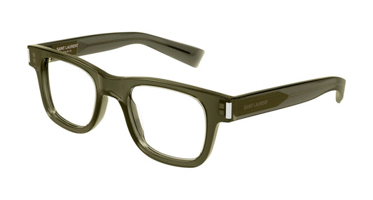 Saint Laurent Optical Frame Unisex Green Green Transparent