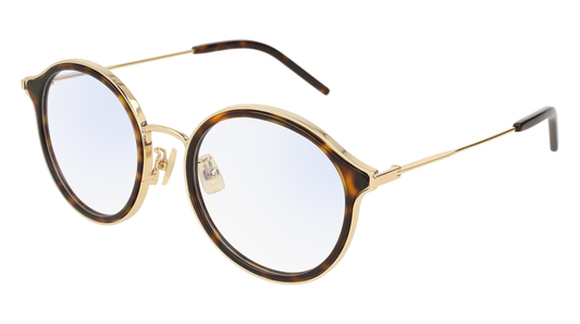 Saint Laurent Optical Frame Unisex Havana Gold Transparent