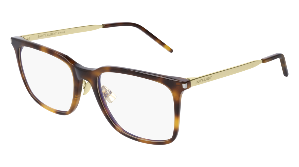 Saint Laurent Optical Frame Unisex Havana Gold Transparent