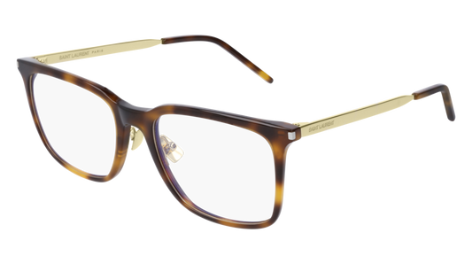 Saint Laurent Optical Frame Unisex Havana Gold Transparent