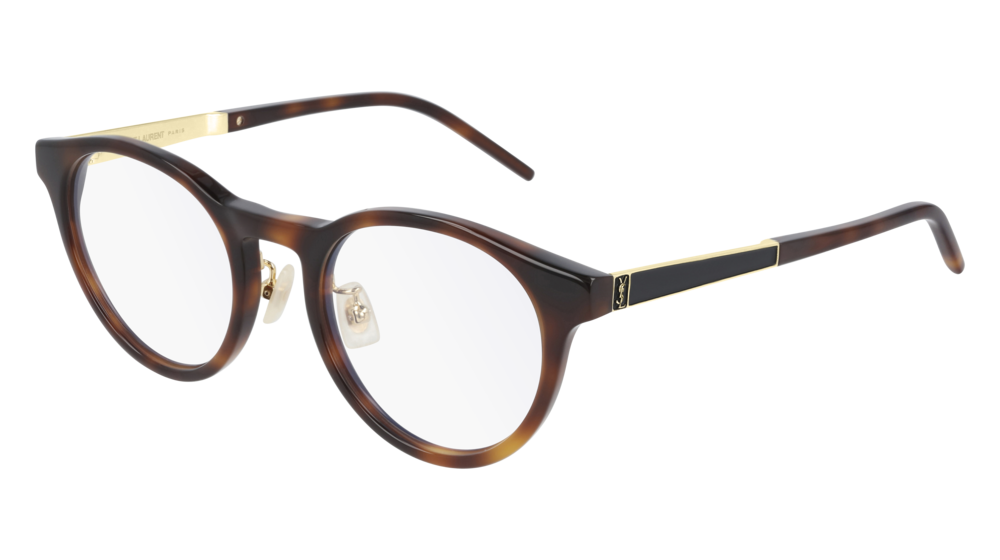 Saint Laurent Optical Frame Unisex Havana Gold Transparent