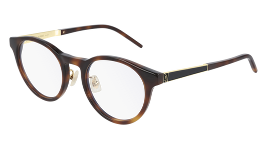 Saint Laurent Optical Frame Unisex Havana Gold Transparent