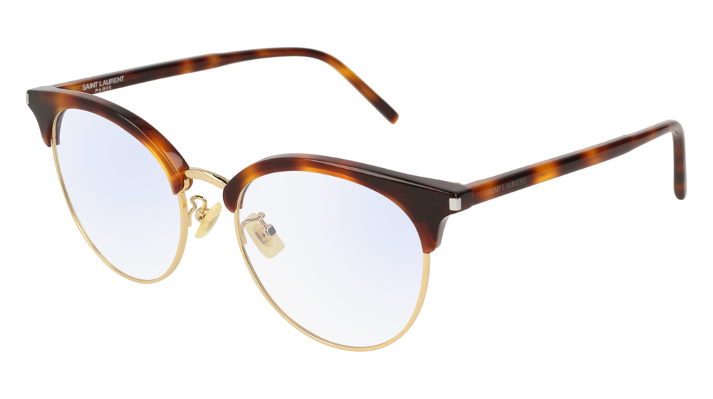 Saint Laurent Optical Frame Unisex Havana Havana Transparent