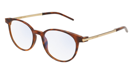 Saint Laurent Optical Frame Unisex Havana Gold Transparent