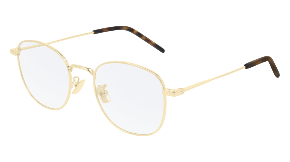 Saint Laurent Optical Frame Unisex Gold Gold Transparent