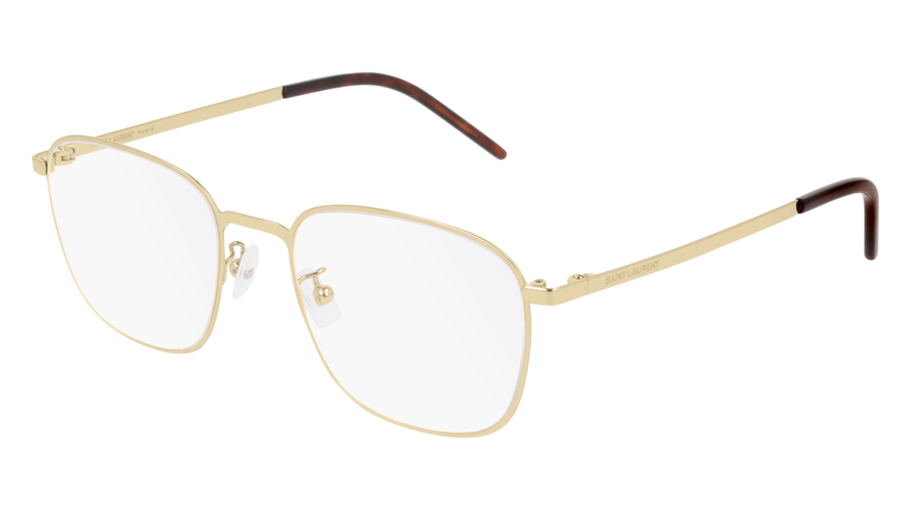 Saint Laurent Optical Frame Unisex Gold Gold Transparent