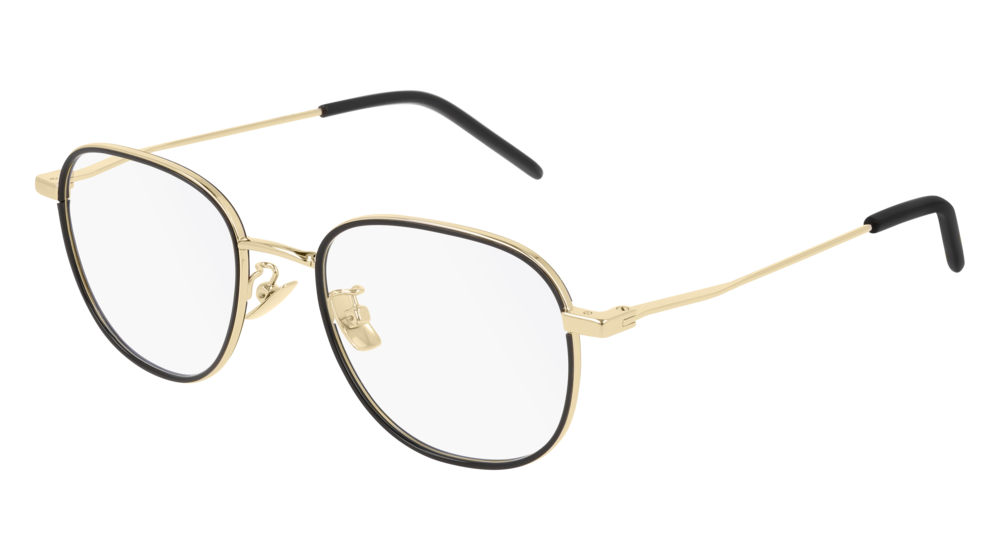 Saint Laurent Optical Frame Unisex Gold Gold Transparent