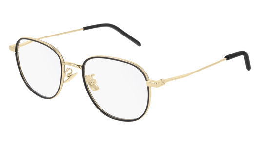 Saint Laurent Optical Frame Unisex Gold Gold Transparent