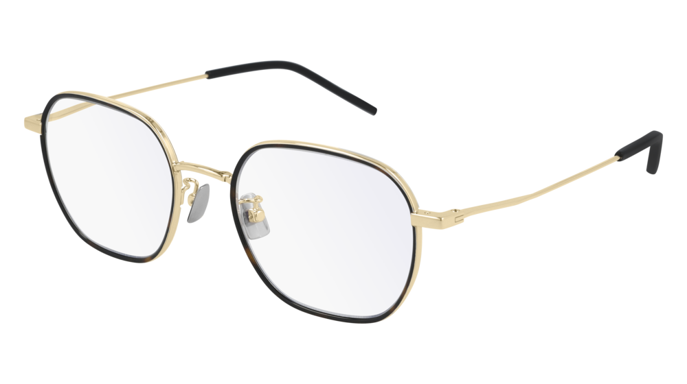 Saint Laurent Optical Frame Unisex Gold Gold Transparent