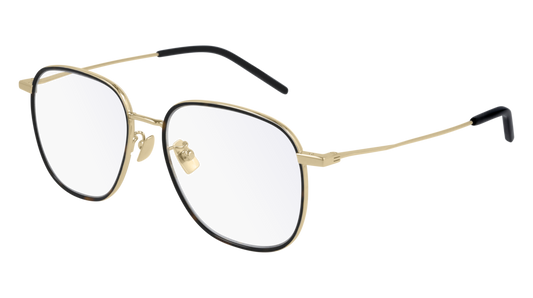 Saint Laurent Optical Frame Unisex Gold Gold Transparent