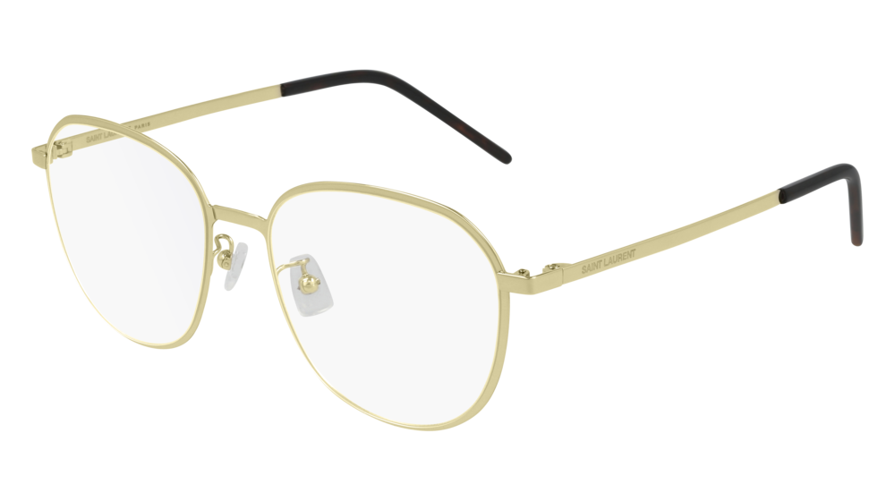 Saint Laurent Optical Frame Unisex Gold Gold Transparent