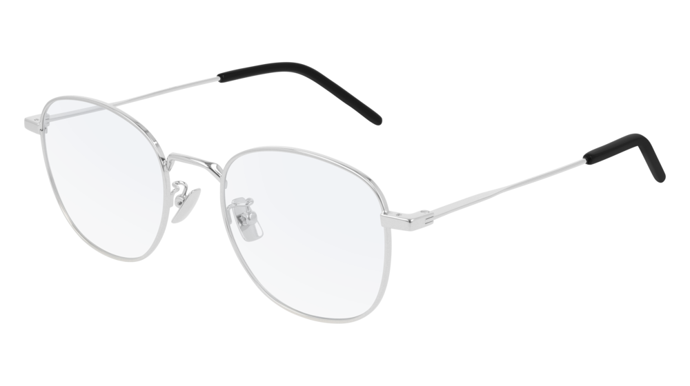 Saint Laurent Optical Frame Unisex Silver Silver Transparent