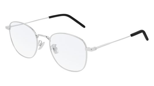 Saint Laurent Optical Frame Unisex Silver Silver Transparent