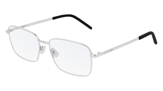 Saint Laurent Optical Frame Unisex Silver Silver Transparent