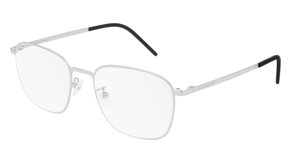 Saint Laurent Optical Frame Unisex Silver Silver Transparent