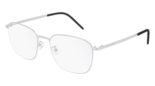 Saint Laurent Optical Frame Unisex Silver Silver Transparent