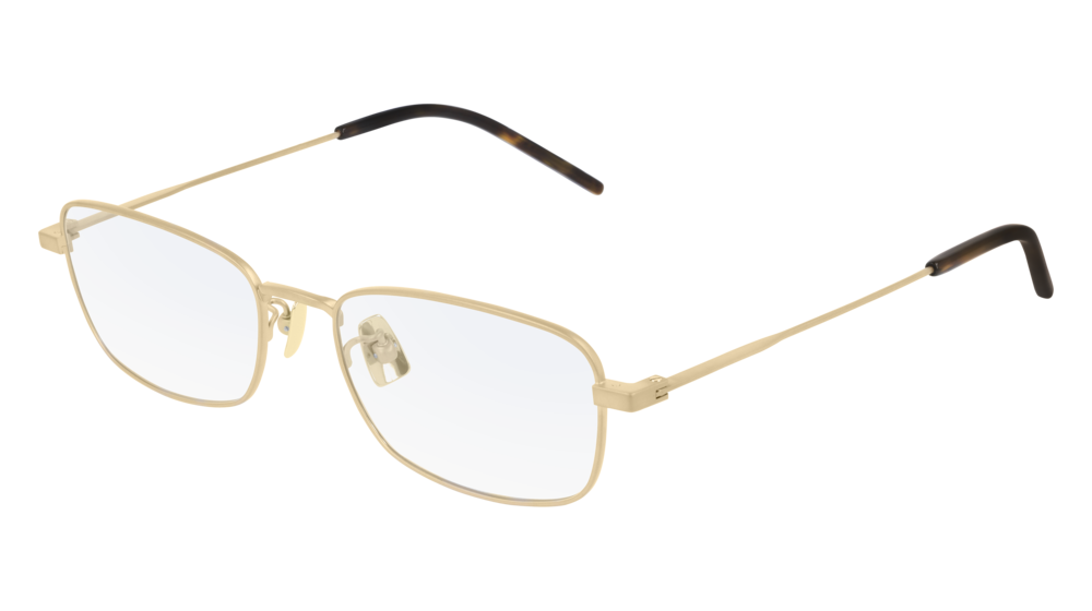 Saint Laurent Optical Frame Unisex Gold Gold Transparent