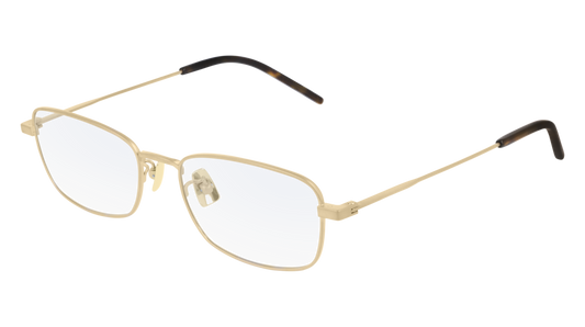 Saint Laurent Optical Frame Unisex Gold Gold Transparent