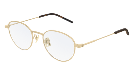 Saint Laurent Optical Frame Unisex Gold Gold Transparent