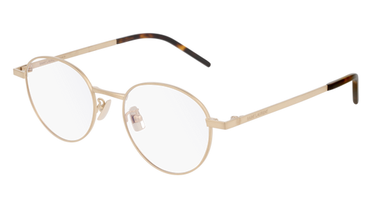 Saint Laurent Optical Frame Unisex Gold Gold Transparent