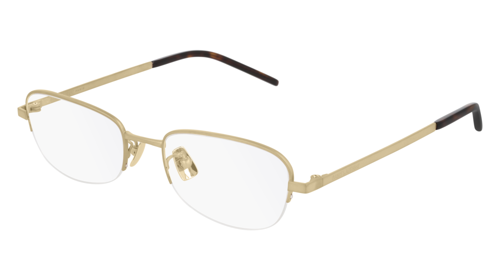 Saint Laurent Optical Frame Unisex Gold Gold Transparent