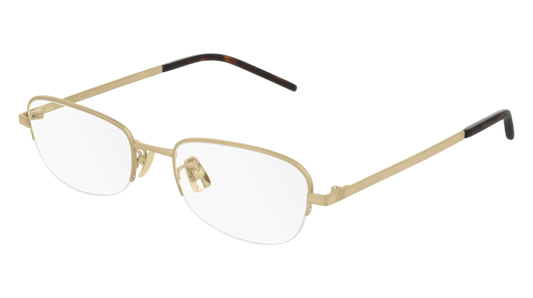 Saint Laurent Optical Frame Unisex Gold Gold Transparent