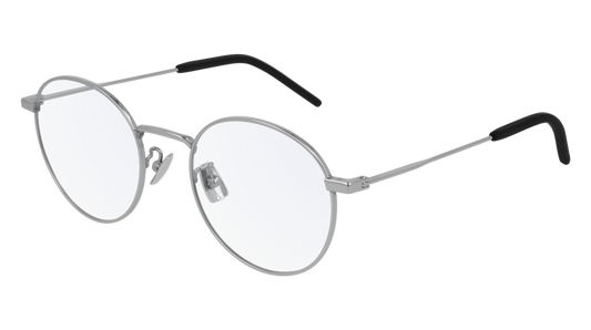 Saint Laurent Optical Frame Unisex Silver Silver Transparent