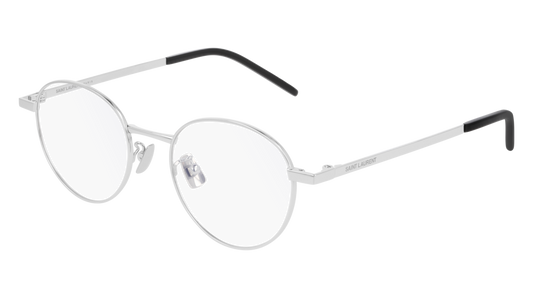 Saint Laurent Optical Frame Unisex Silver Silver Transparent