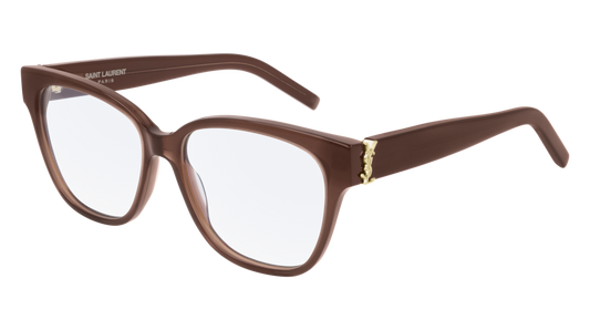 Saint Laurent Optical Frame Woman Brown Brown Transparent