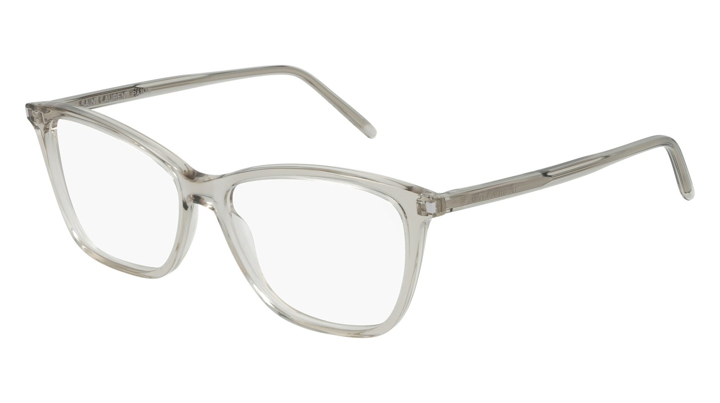 Saint Laurent Optical Frame Woman Beige Beige Transparent