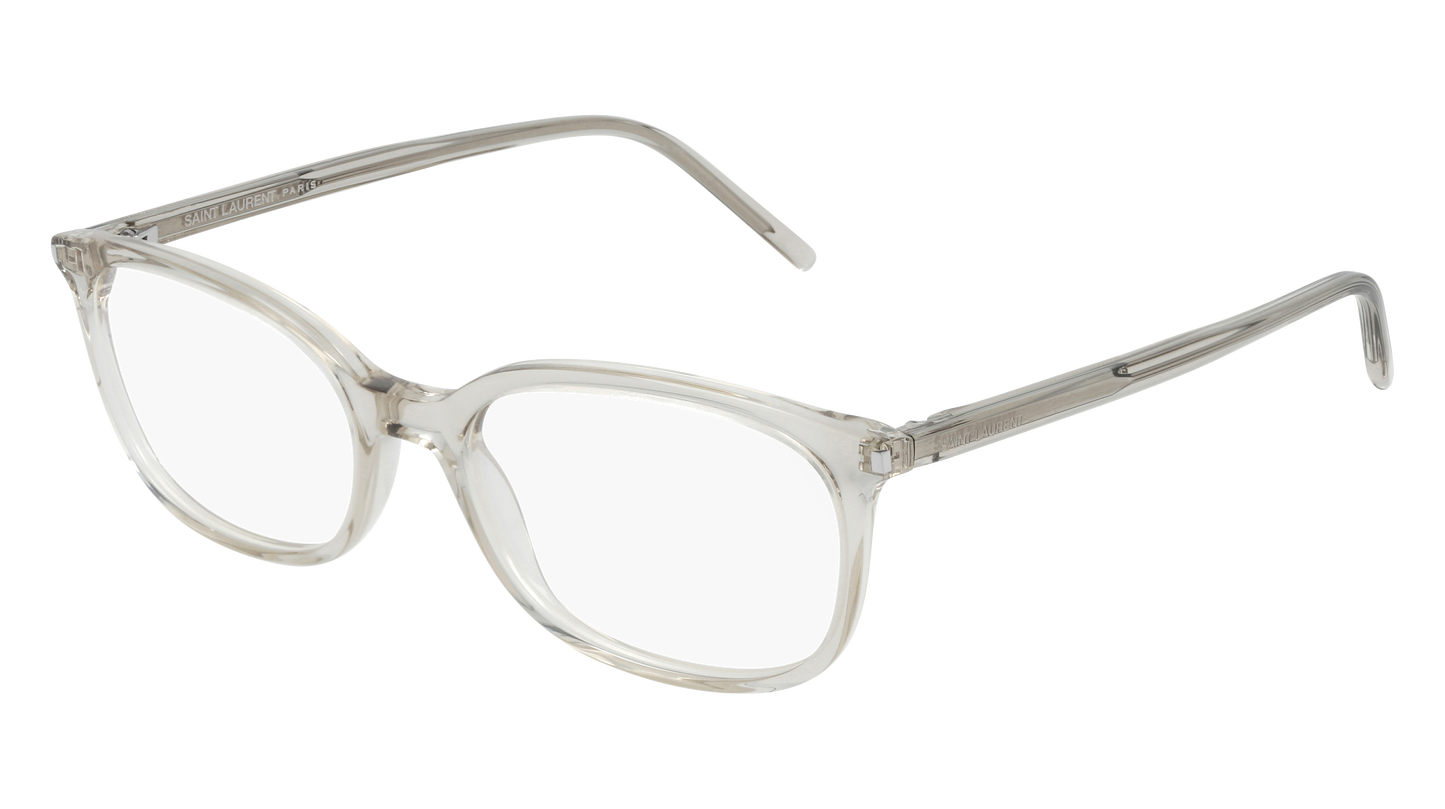 Saint Laurent Optical Frame Woman Beige Beige Transparent