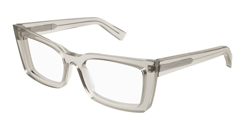 Saint Laurent Optical Frame Woman Beige Beige Transparent