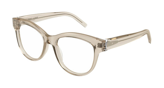 Saint Laurent Optical Frame Woman Beige Beige Transparent