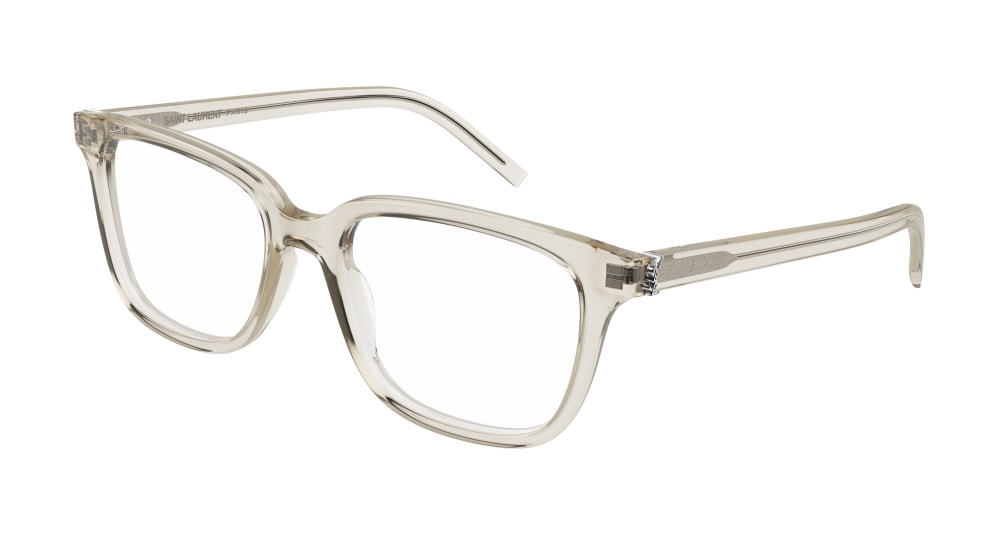 Saint Laurent Optical Frame Woman Beige Beige Transparent