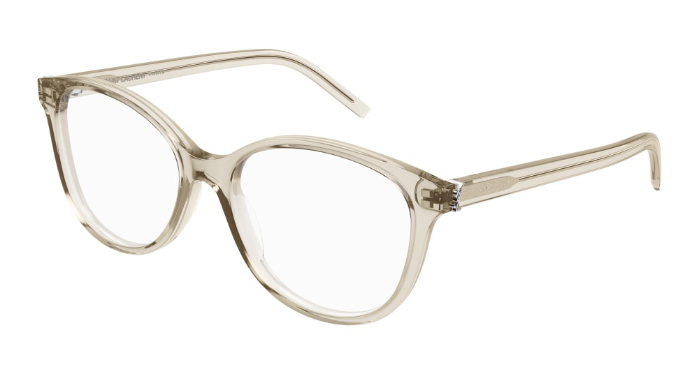 Saint Laurent Optical Frame Woman Beige Beige Transparent