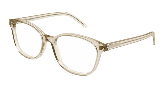 Saint Laurent Optical Frame Woman Beige Beige Transparent