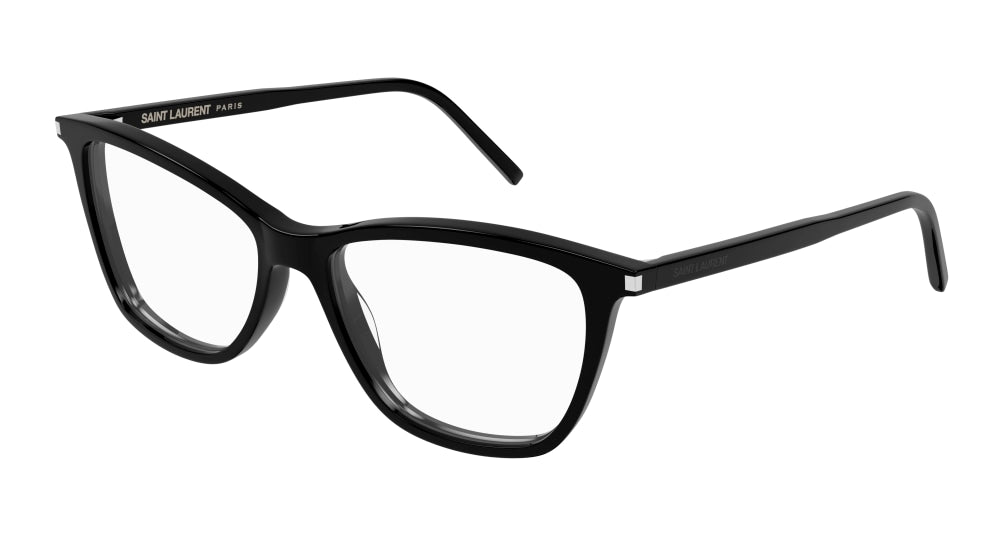 Saint Laurent Optical Frame Woman Black Black Transparent