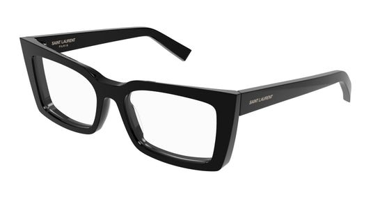 Saint Laurent Optical Frame Woman Black Black Transparent