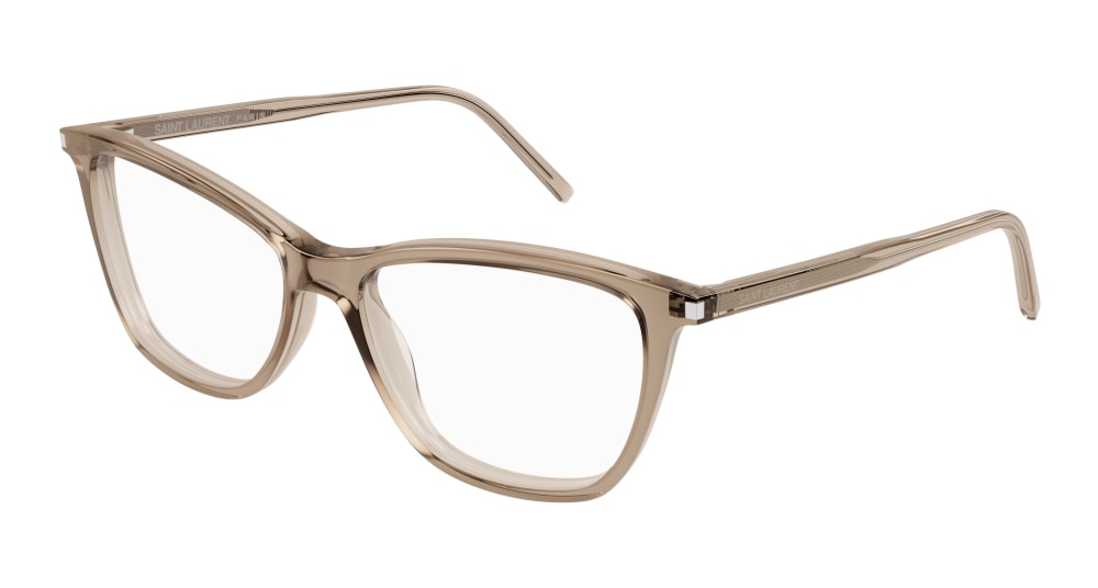 Saint Laurent Optical Frame Woman Brown Brown Transparent