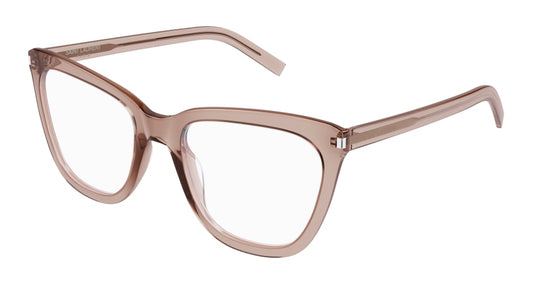 Saint Laurent Optical Frame Woman Brown Brown Transparent