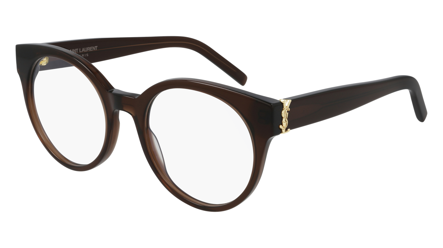 Saint Laurent Optical Frame Woman Brown Brown Transparent