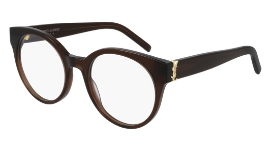 Saint Laurent Optical Frame Woman Brown Brown Transparent