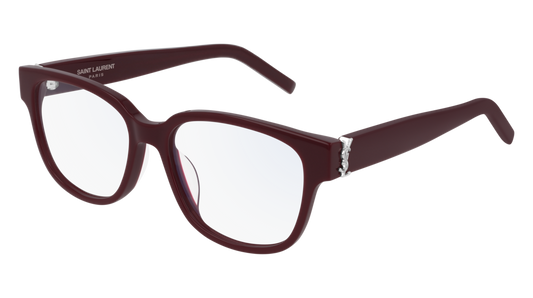 Saint Laurent Optical Frame Woman Burgundy Burgundy Transparent