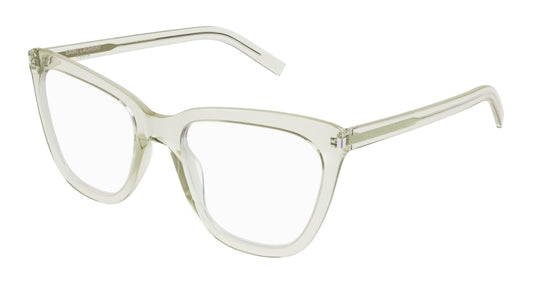 Saint Laurent Optical Frame Woman Green Green Transparent