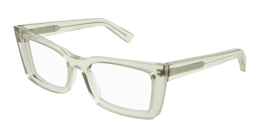 Saint Laurent Optical Frame Woman Green Green Transparent