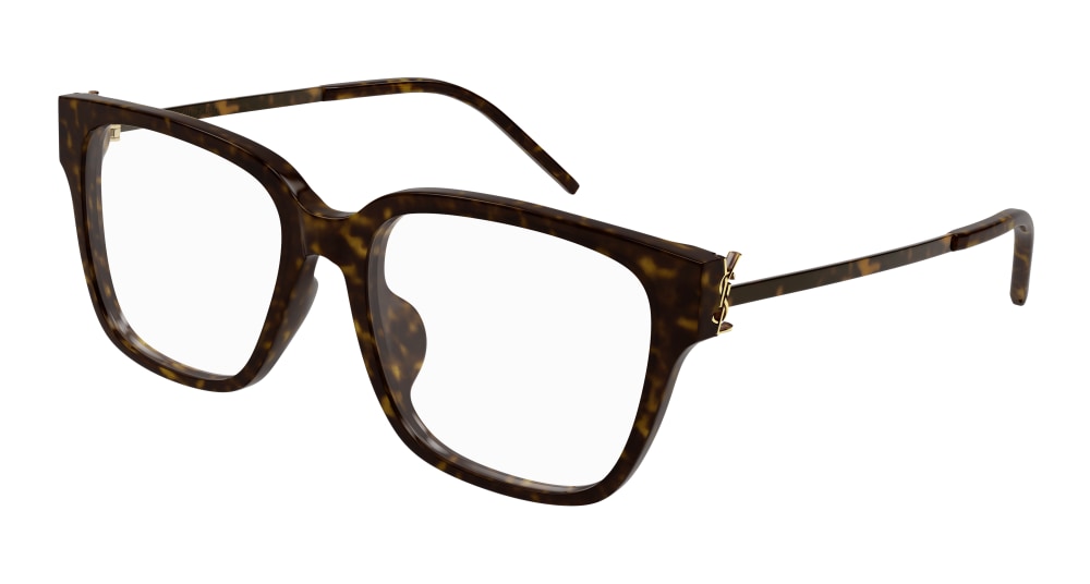 Saint Laurent Optical Frame Woman Havana Gold Transparent